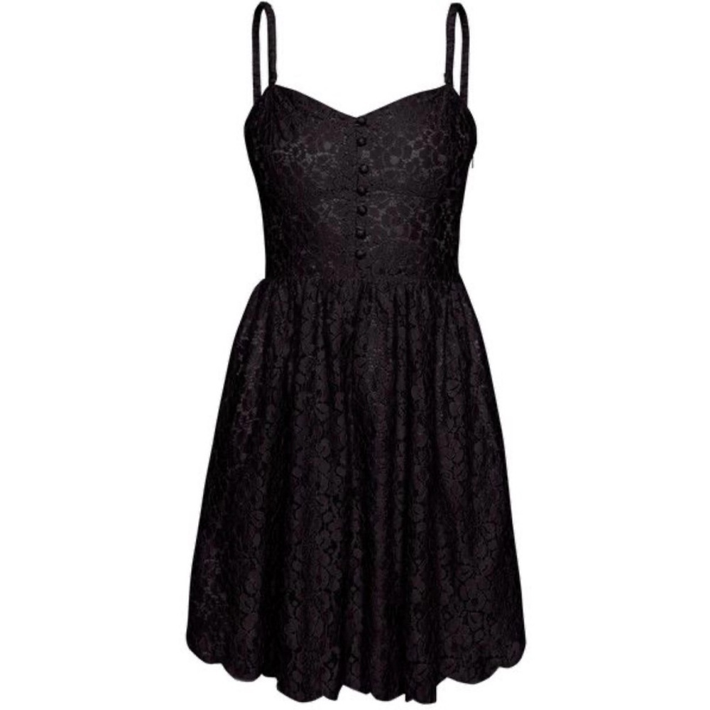 Elegant Talula Debutant Black Lace Dress